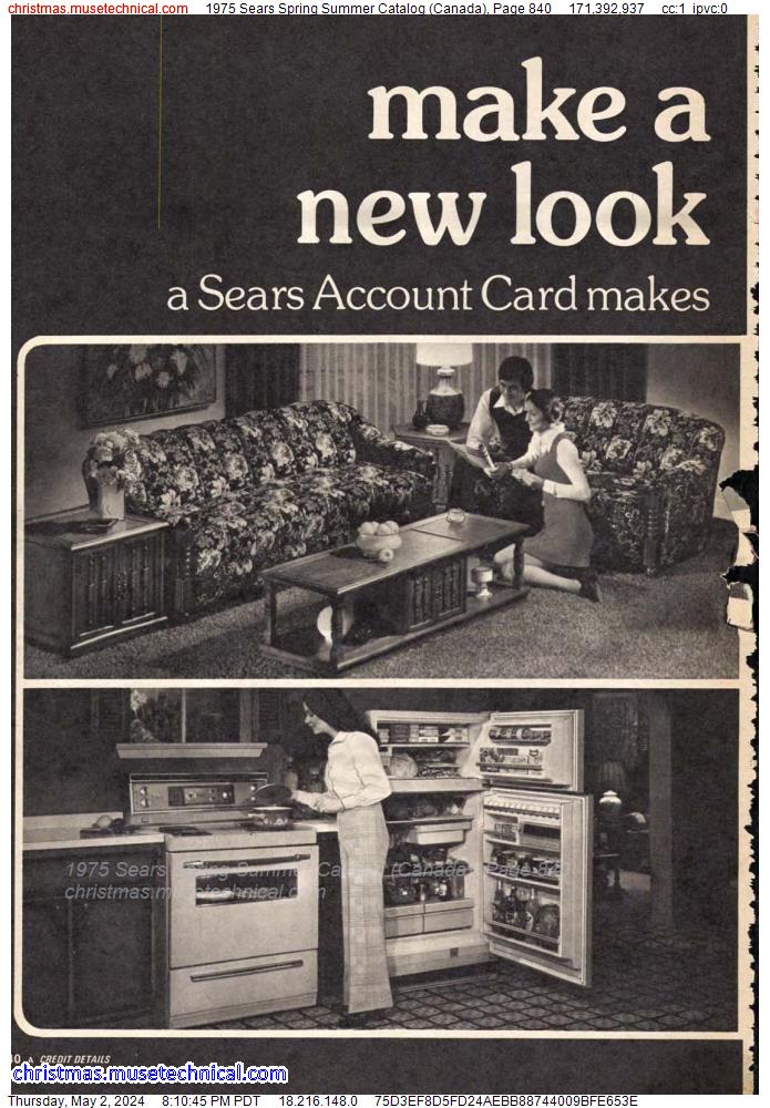 1975 Sears Spring Summer Catalog (Canada), Page 840