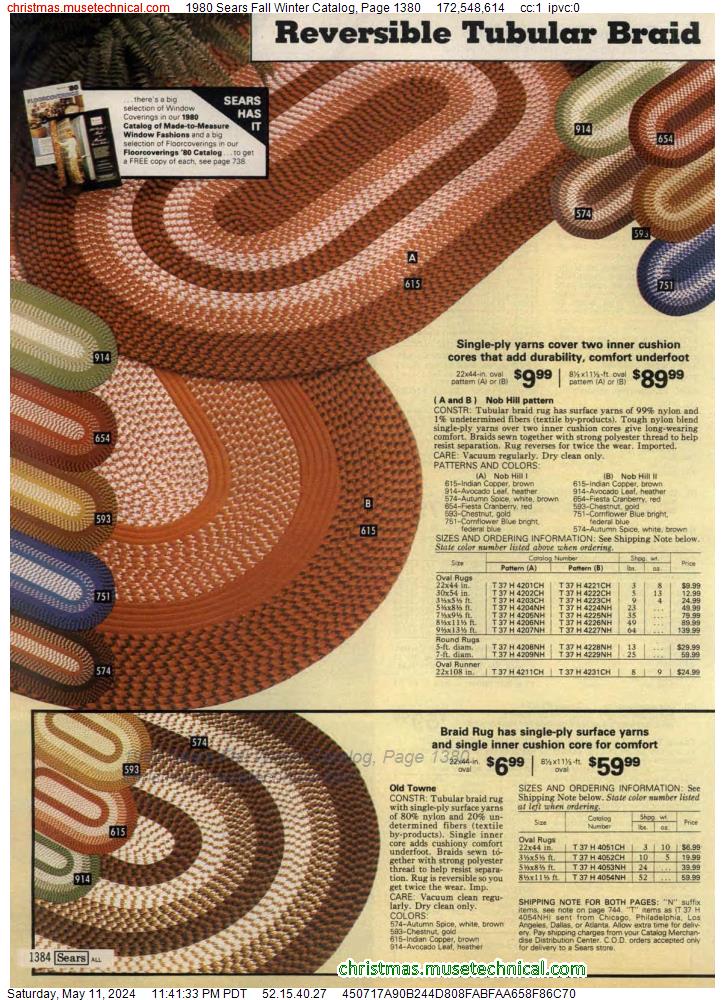 1980 Sears Fall Winter Catalog, Page 1380