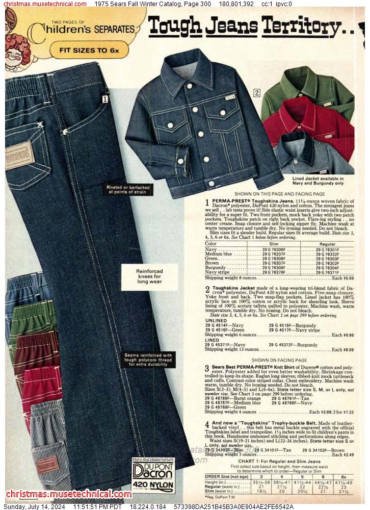 1975 Sears Fall Winter Catalog, Page 300