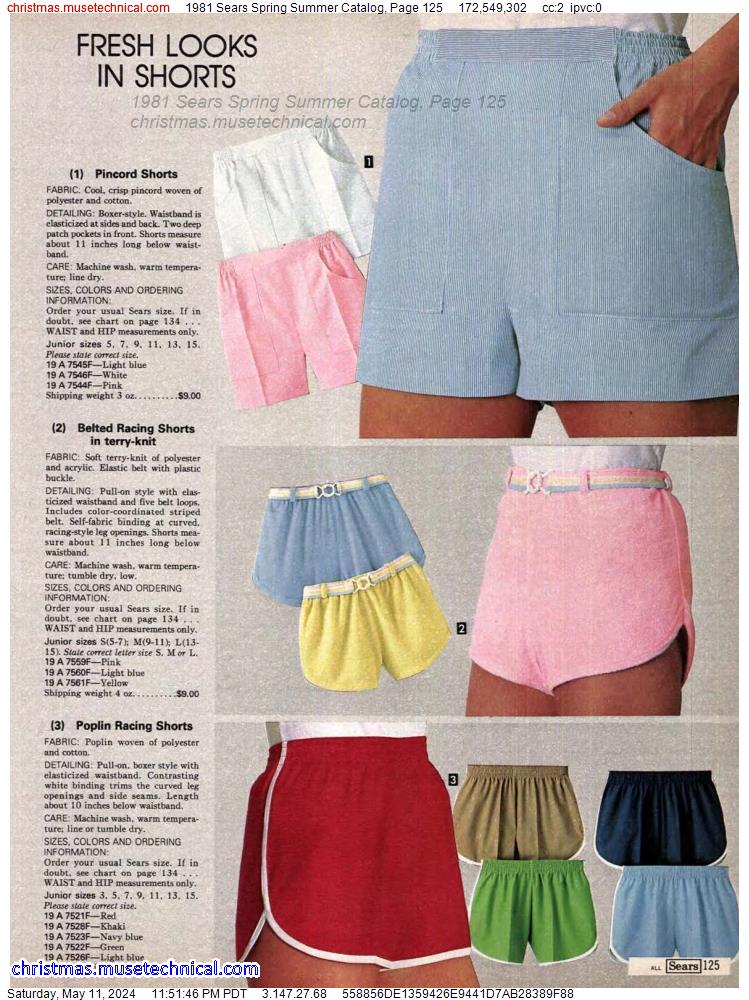 1981 Sears Spring Summer Catalog, Page 125