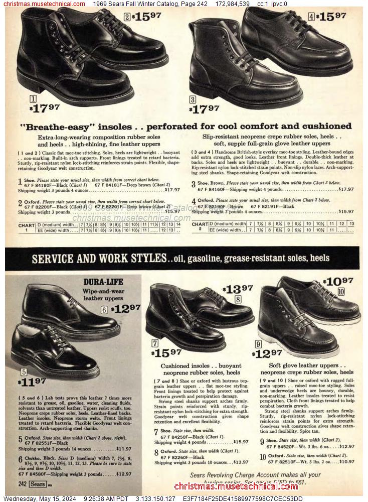 1969 Sears Fall Winter Catalog, Page 242