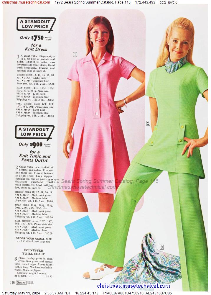 1972 Sears Spring Summer Catalog, Page 115
