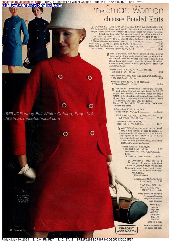 1969 JCPenney Fall Winter Catalog, Page 144