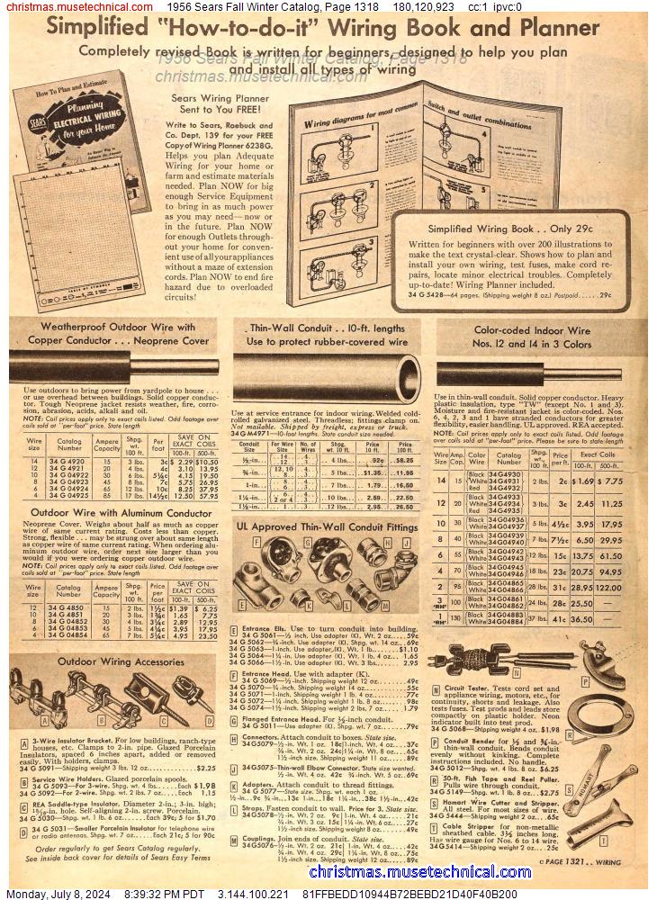 1956 Sears Fall Winter Catalog, Page 1318
