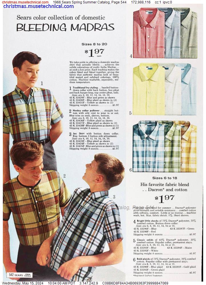1966 Sears Spring Summer Catalog, Page 544