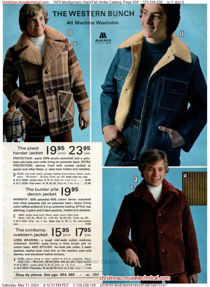 1975 Montgomery Ward Fall Winter Catalog, Page 505