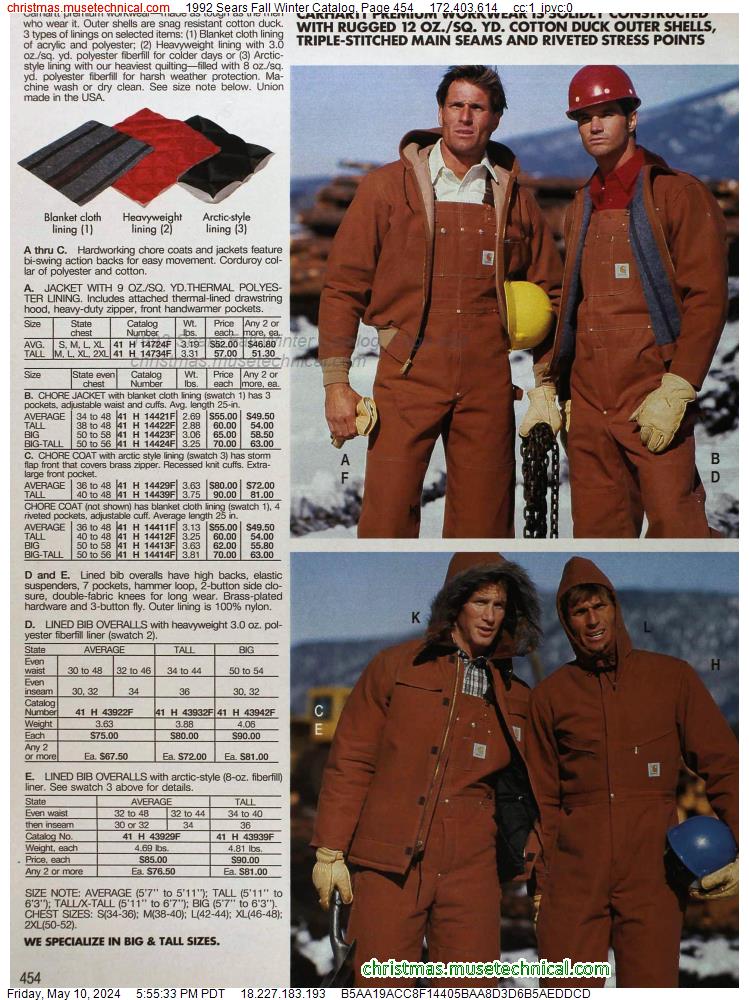 1992 Sears Fall Winter Catalog, Page 454