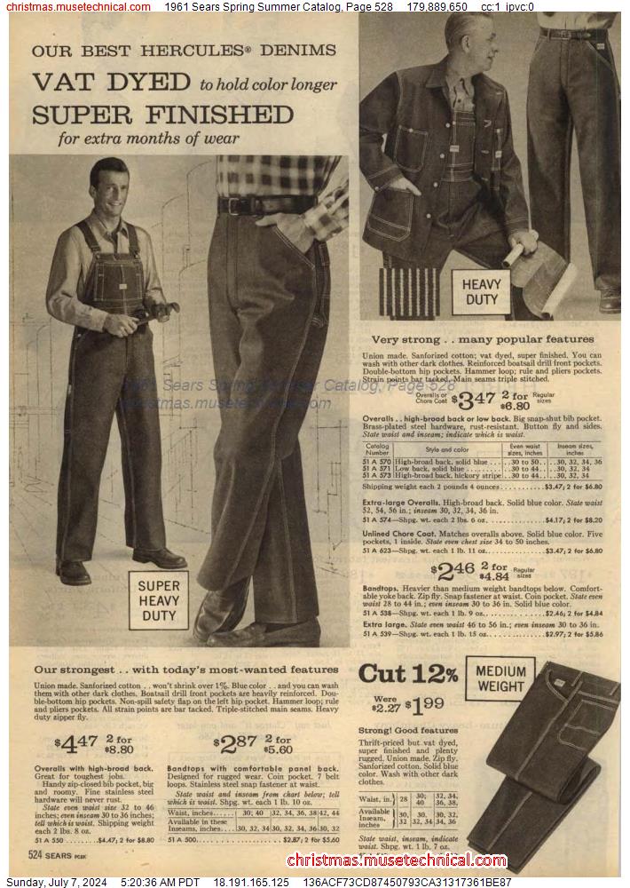 1961 Sears Spring Summer Catalog, Page 528