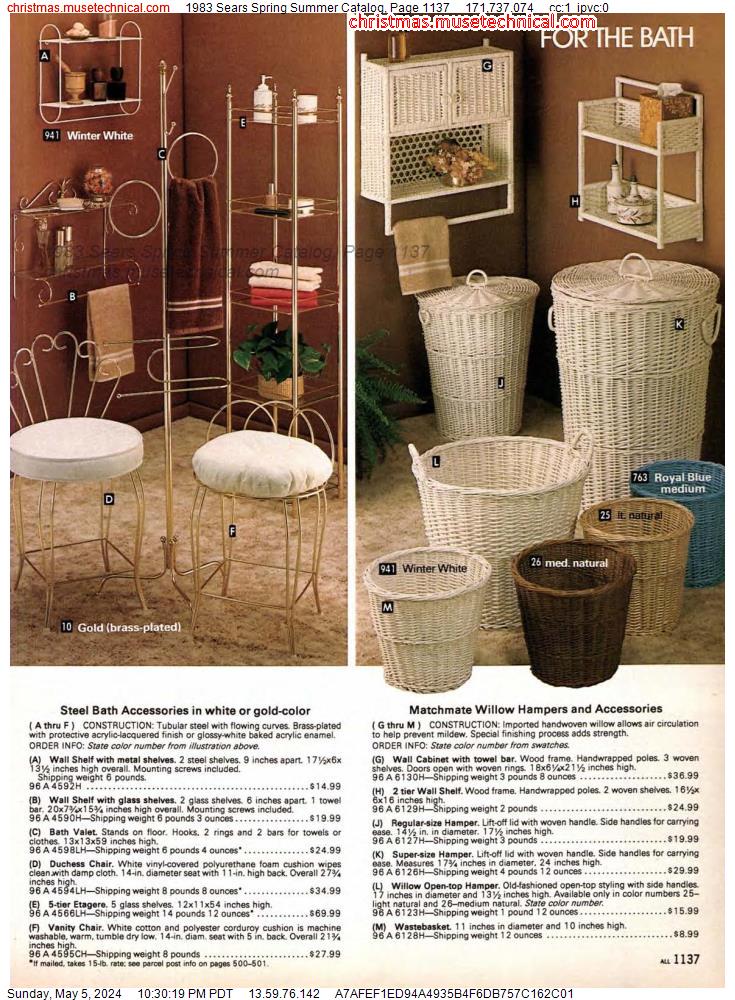 1983 Sears Spring Summer Catalog, Page 1137