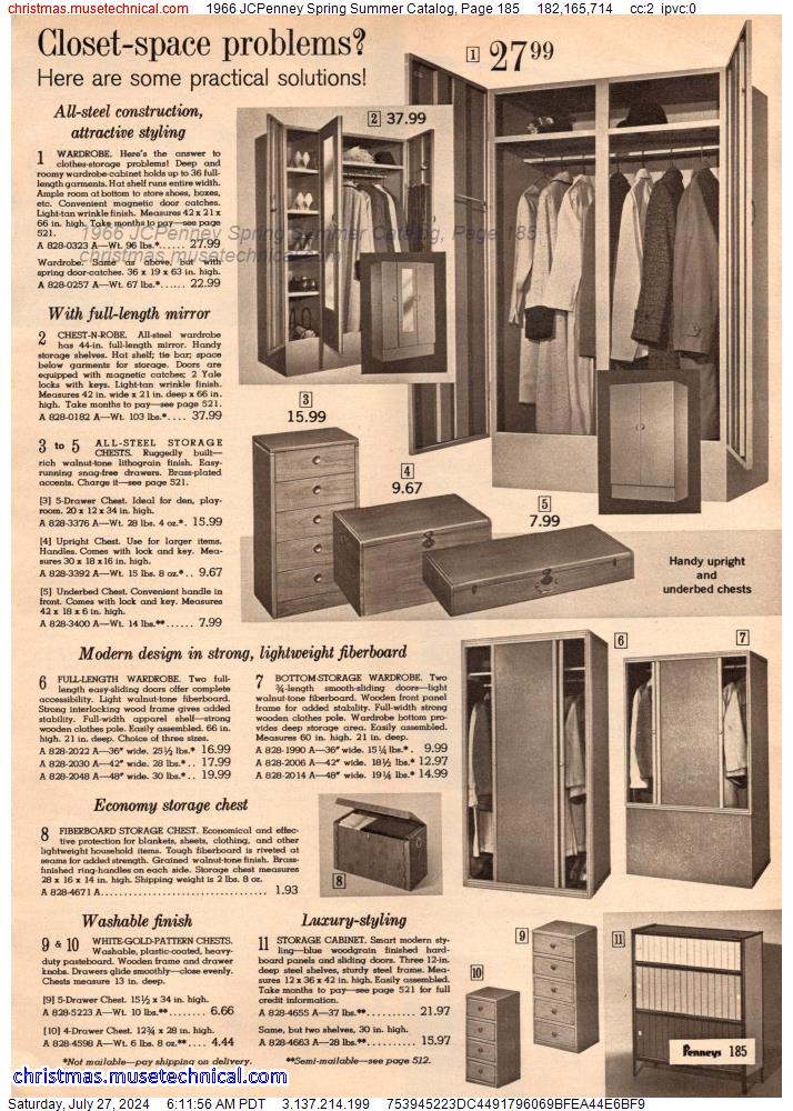 1966 JCPenney Spring Summer Catalog, Page 185