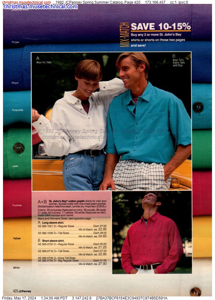 1992 JCPenney Spring Summer Catalog, Page 420 - Catalogs & Wishbooks