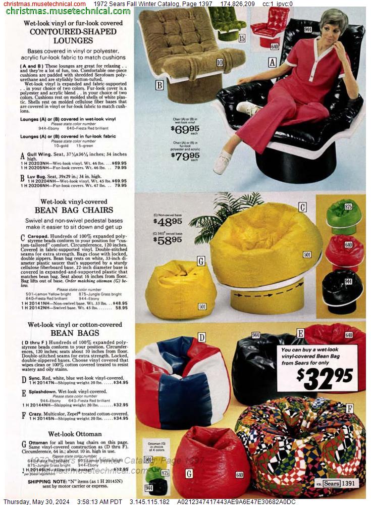 1972 Sears Fall Winter Catalog, Page 1397
