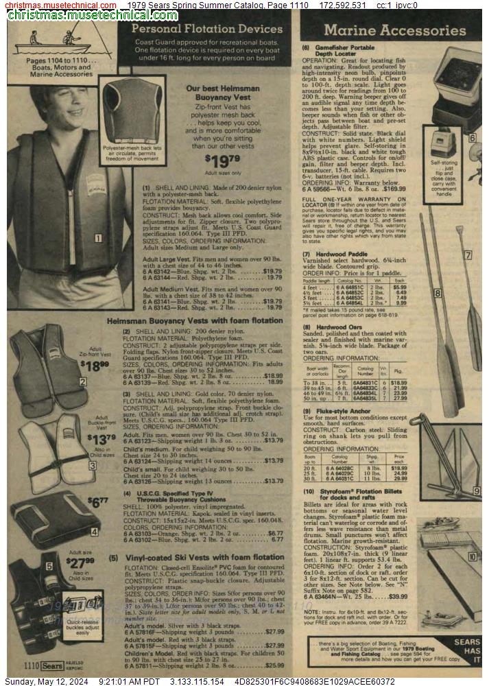 1979 Sears Spring Summer Catalog, Page 1110