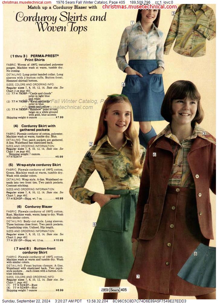 1976 Sears Fall Winter Catalog, Page 405 - Catalogs & Wishbooks