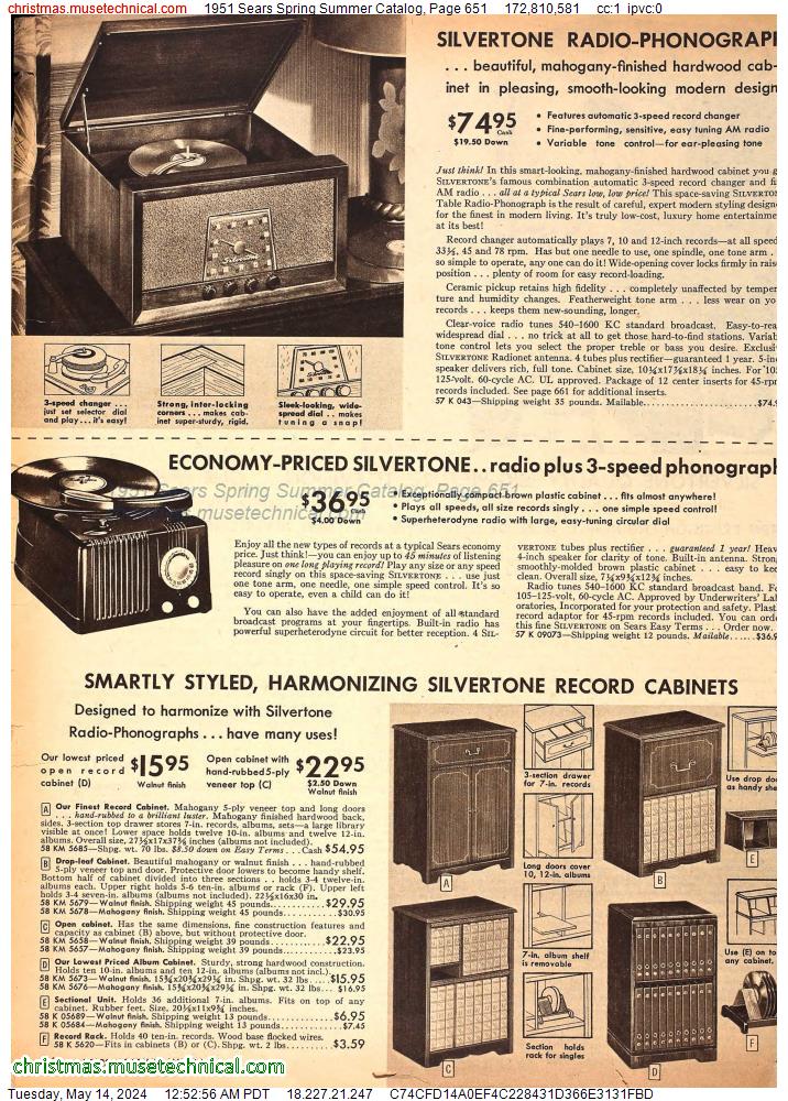 1951 Sears Spring Summer Catalog, Page 651