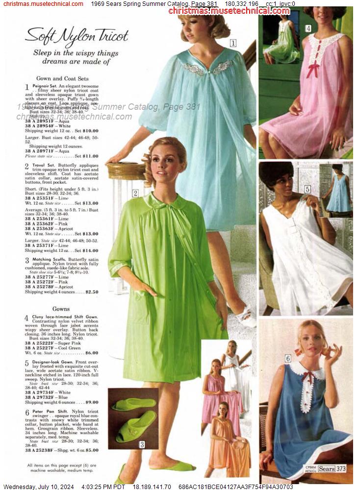 1969 Sears Spring Summer Catalog, Page 381