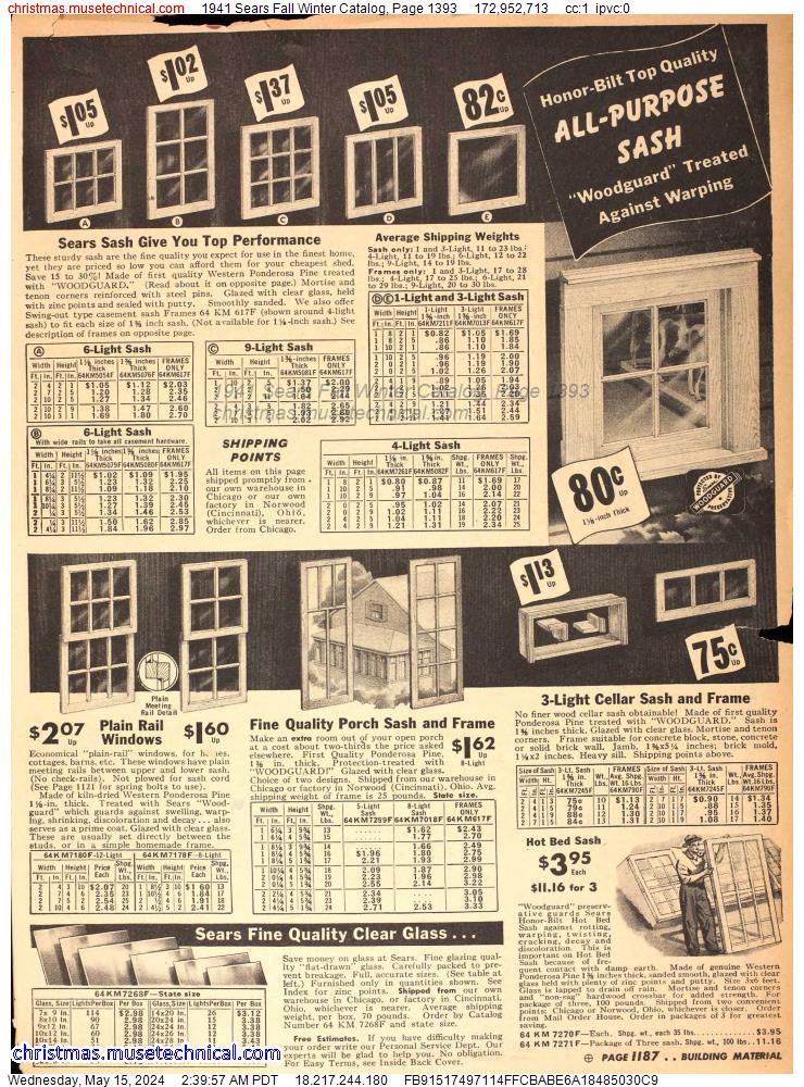 1941 Sears Fall Winter Catalog, Page 1393