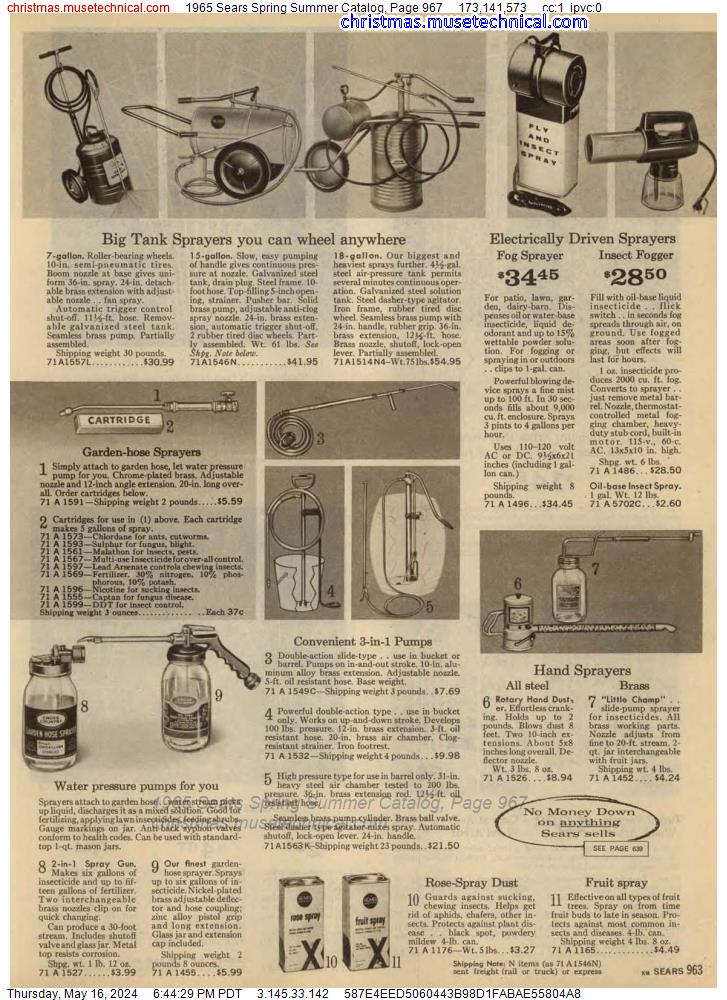 1965 Sears Spring Summer Catalog, Page 967