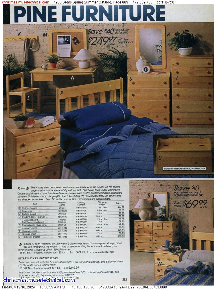 1988 Sears Spring Summer Catalog, Page 889
