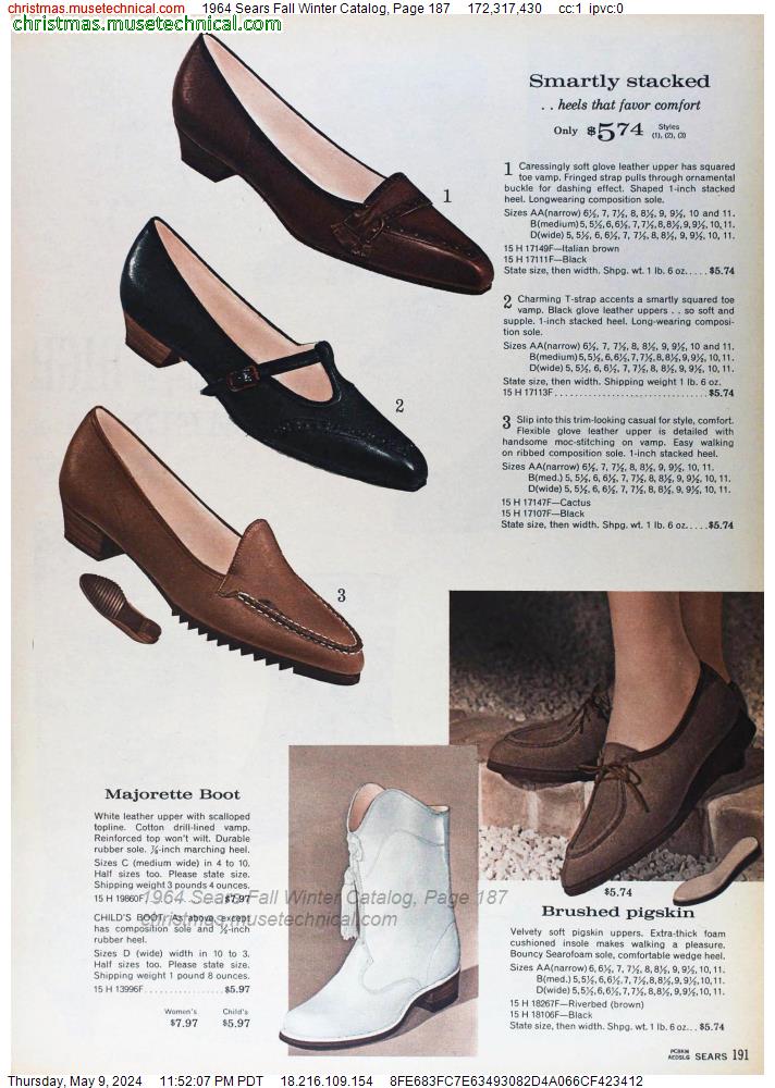 1964 Sears Fall Winter Catalog, Page 187