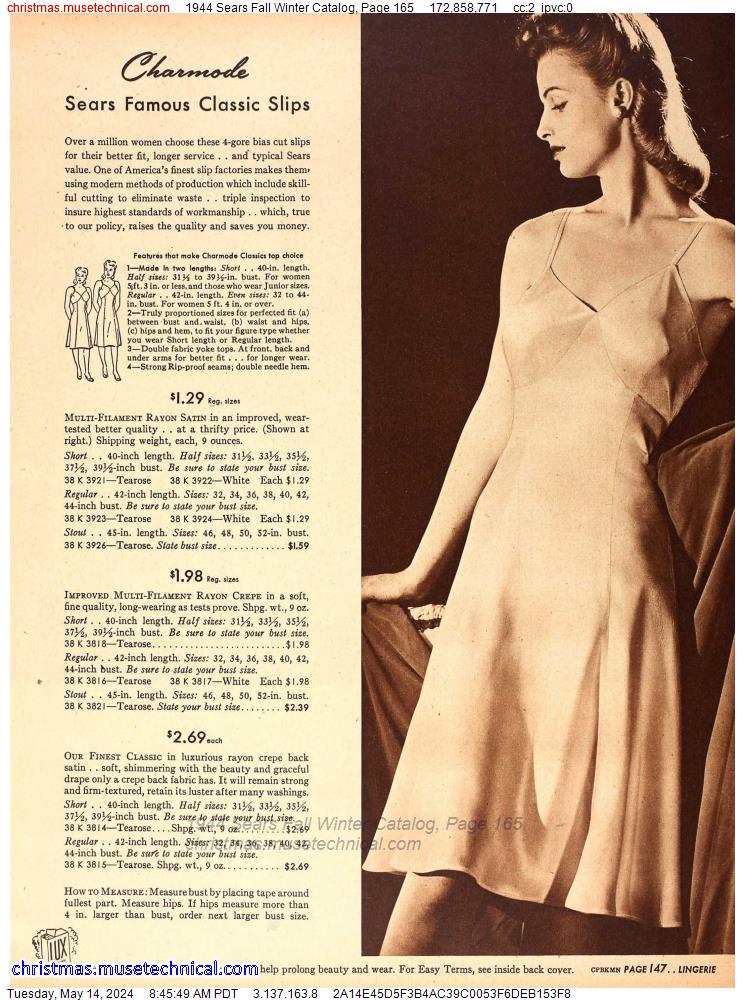 1944 Sears Fall Winter Catalog, Page 165