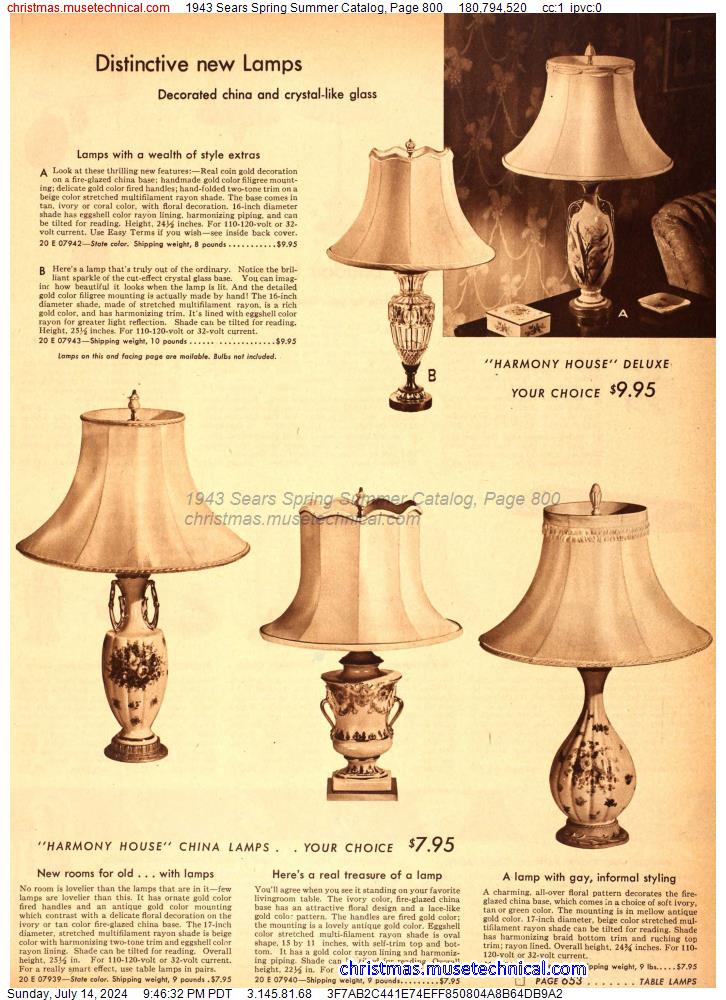 1943 Sears Spring Summer Catalog, Page 800