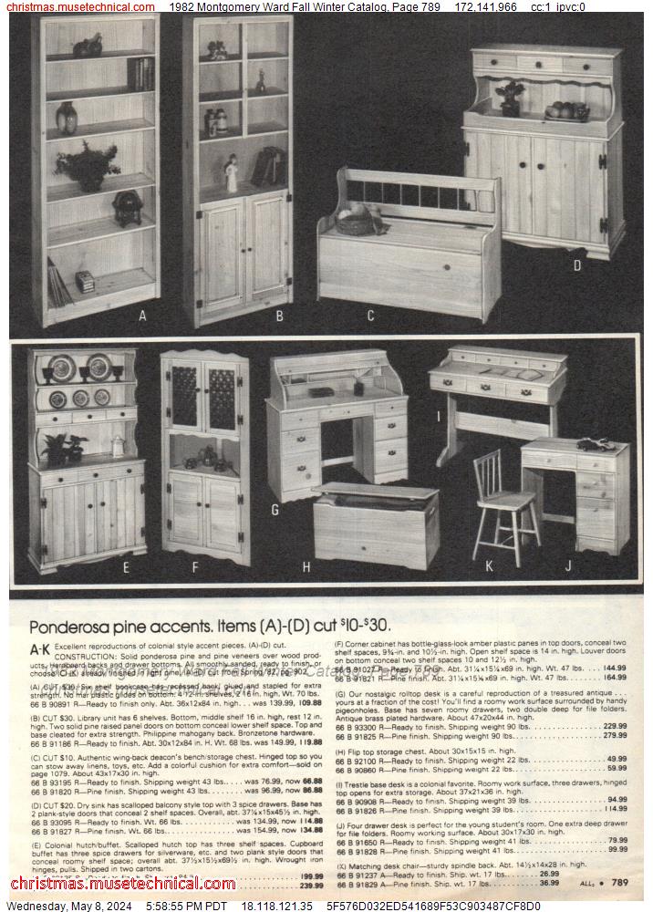 1982 Montgomery Ward Fall Winter Catalog, Page 789