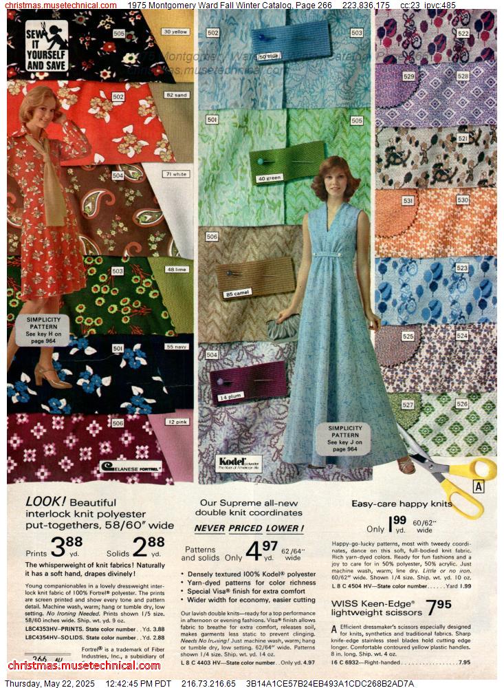 1975 Montgomery Ward Fall Winter Catalog, Page 266