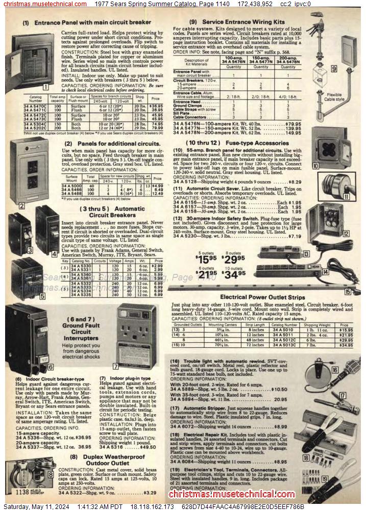 1977 Sears Spring Summer Catalog, Page 1140