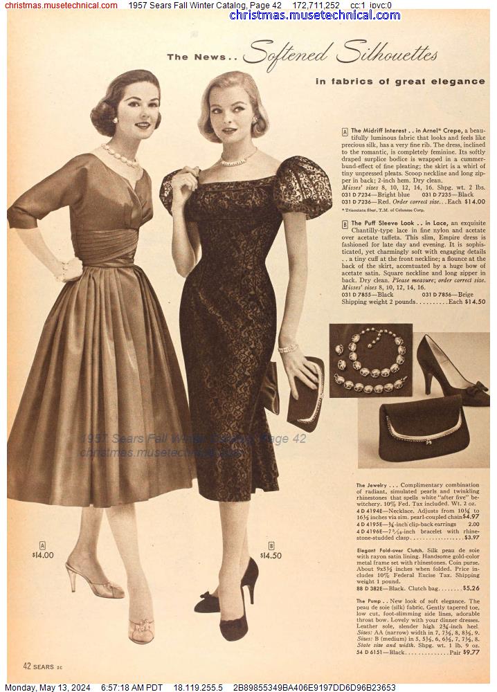 1957 Sears Fall Winter Catalog, Page 42