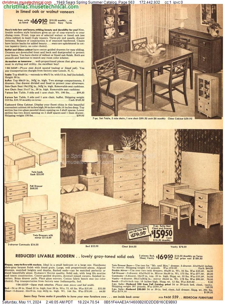 1949 Sears Spring Summer Catalog, Page 563