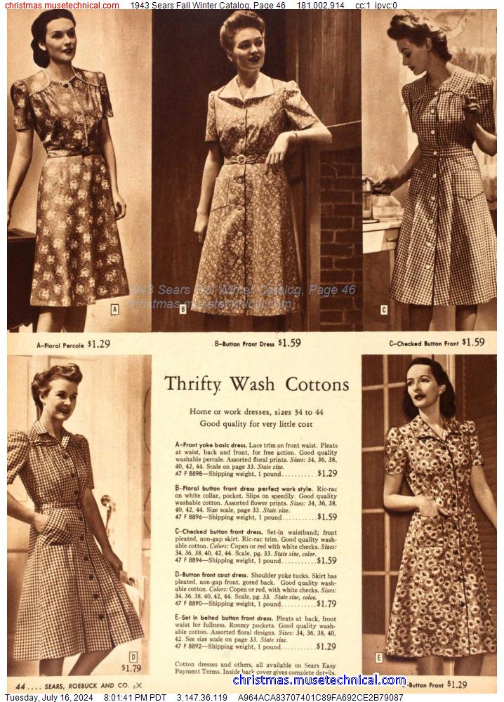 1943 Sears Fall Winter Catalog, Page 46