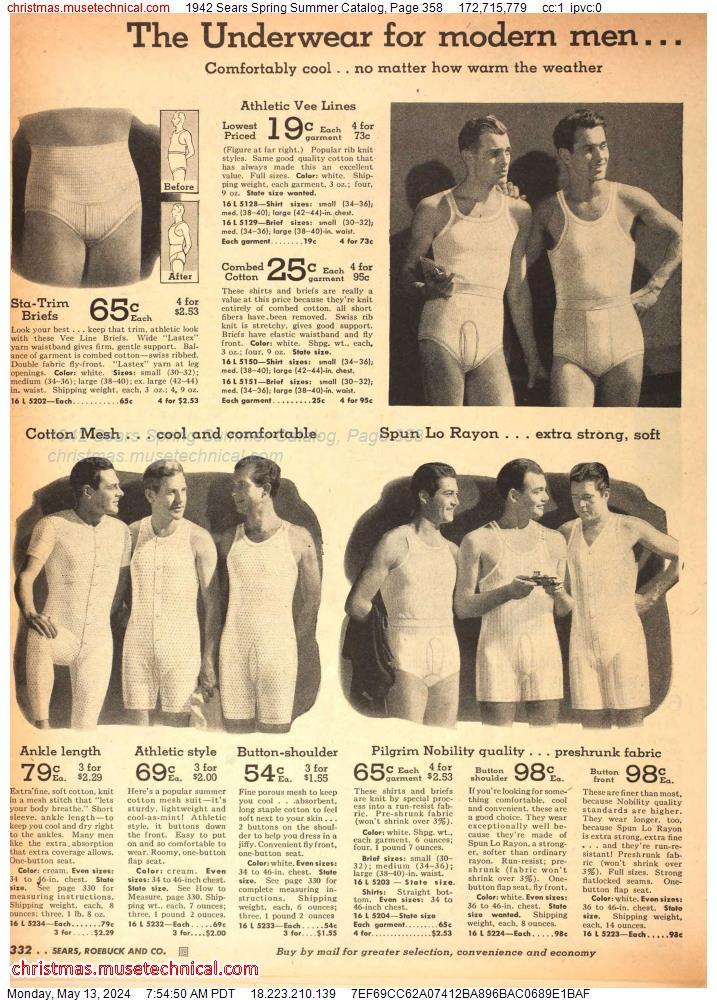 1942 Sears Spring Summer Catalog, Page 358