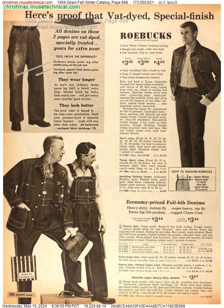 1959 Sears Fall Winter Catalog, Page 688