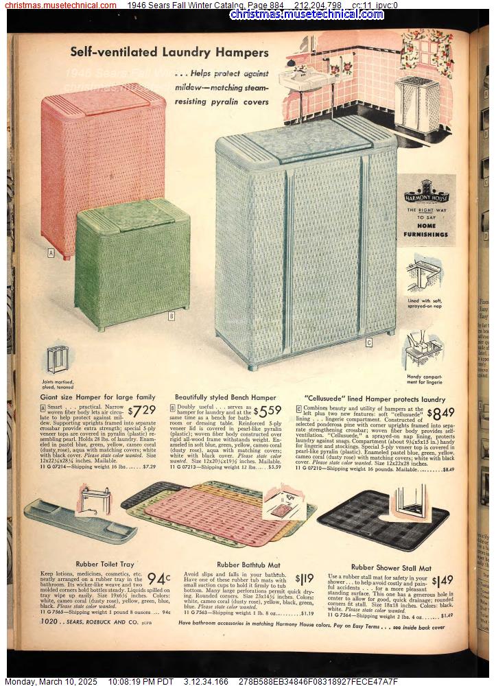 1946 Sears Fall Winter Catalog, Page 884