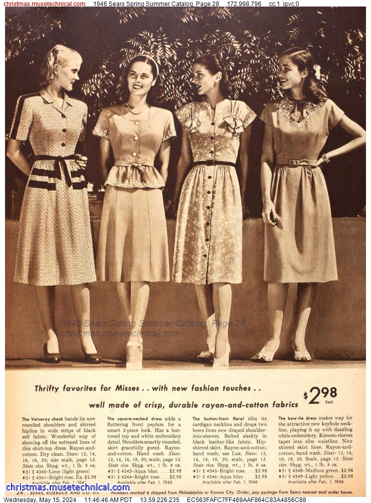 1946 Sears Spring Summer Catalog, Page 28