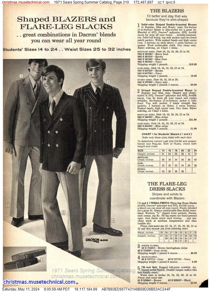 1971 Sears Spring Summer Catalog, Page 310