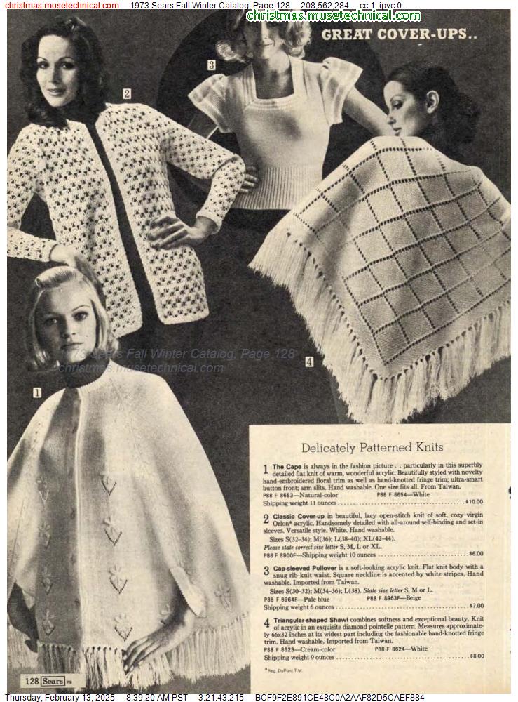 1973 Sears Fall Winter Catalog, Page 128