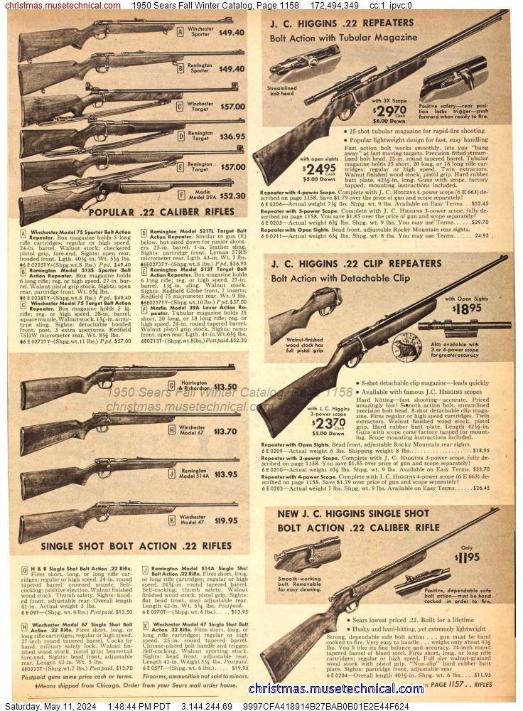 1950 Sears Fall Winter Catalog, Page 1158