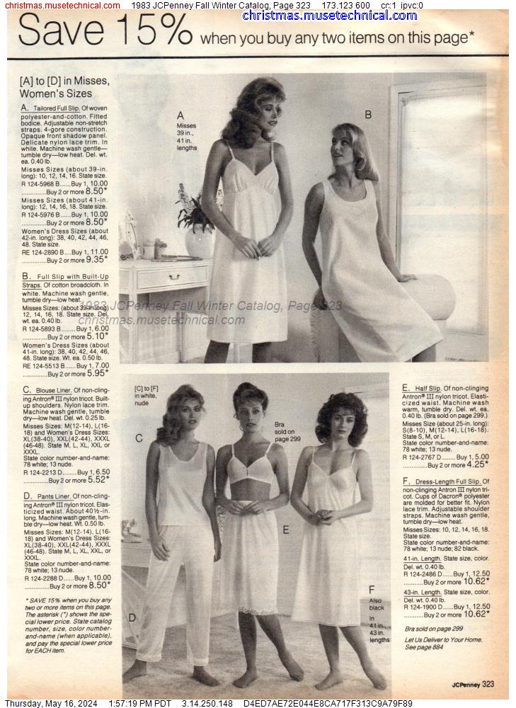 1983 JCPenney Fall Winter Catalog, Page 323