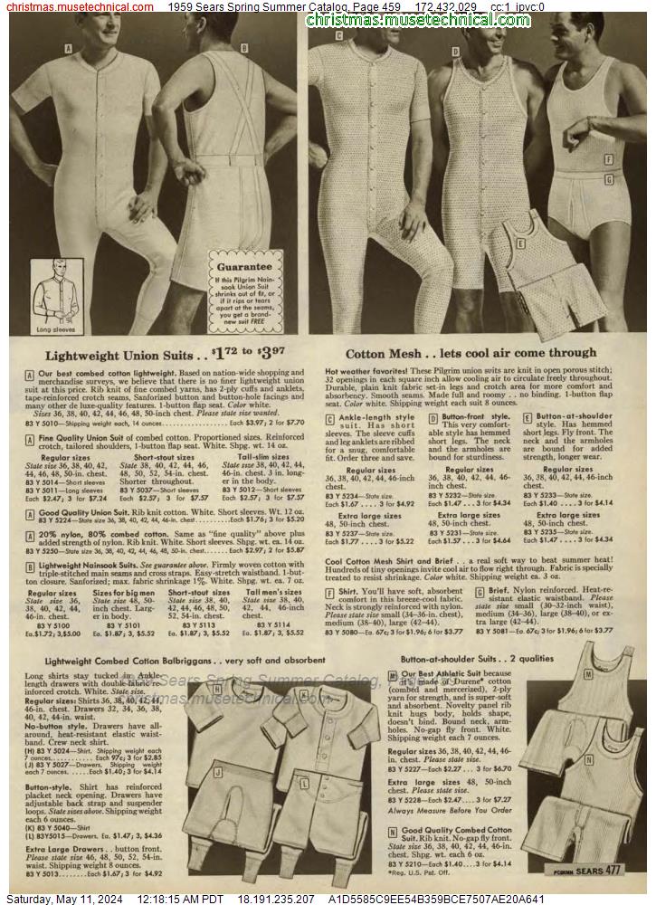 1959 Sears Spring Summer Catalog, Page 459