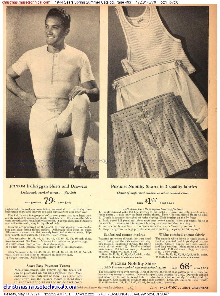 1944 Sears Spring Summer Catalog, Page 493