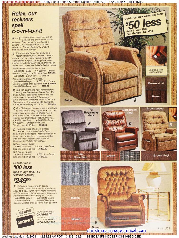 1987 Sears Spring Summer Catalog, Page 778