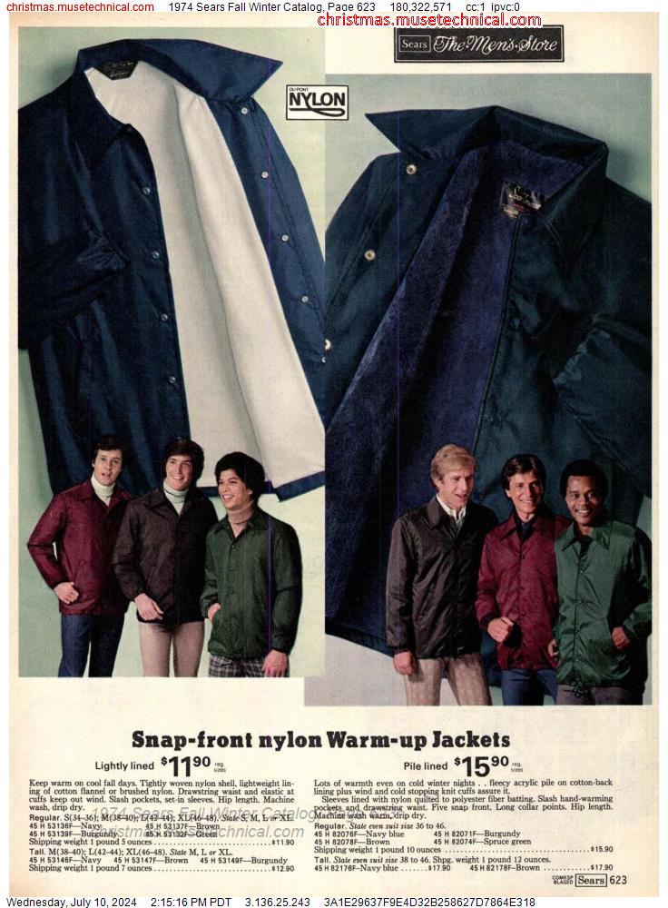 1974 Sears Fall Winter Catalog, Page 623