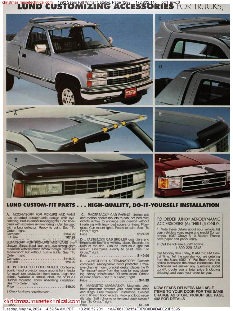 1992 Sears Fall Winter Catalog, Page 1298