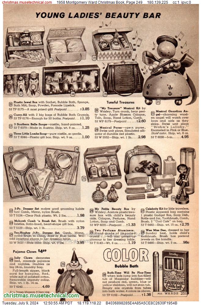 1958 Montgomery Ward Christmas Book, Page 249