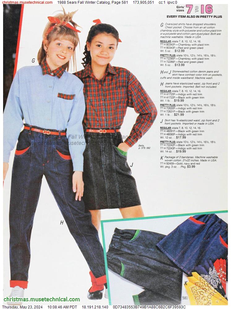 1988 Sears Fall Winter Catalog, Page 581