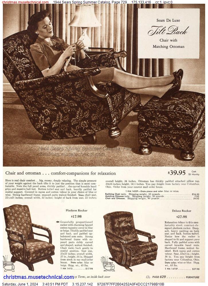1944 Sears Spring Summer Catalog, Page 729