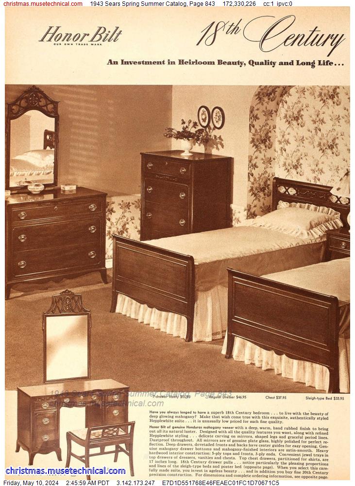 1943 Sears Spring Summer Catalog, Page 843