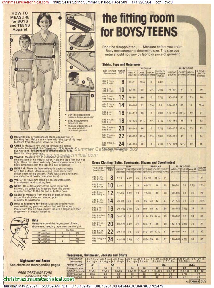 1982 Sears Spring Summer Catalog, Page 509
